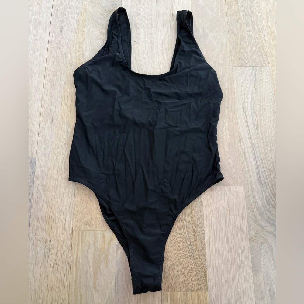 SHEIN Elegant Black One Piece Swimsuit